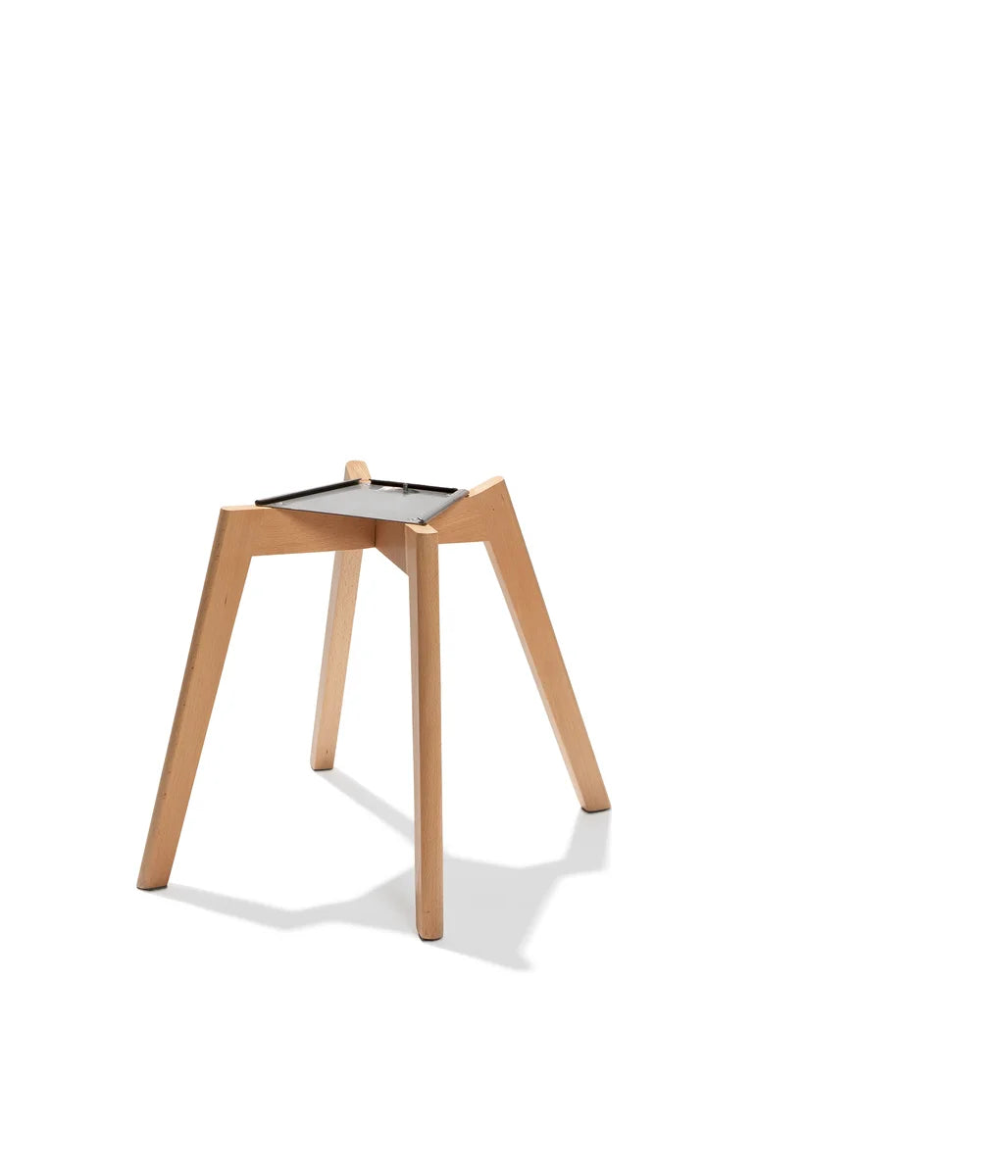 Chaise empilable rembourrée FEROS Keeve - bois / gris foncé