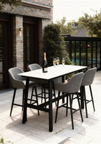 Table de bar barths Belfort 160 x 80 cm - anthracite
