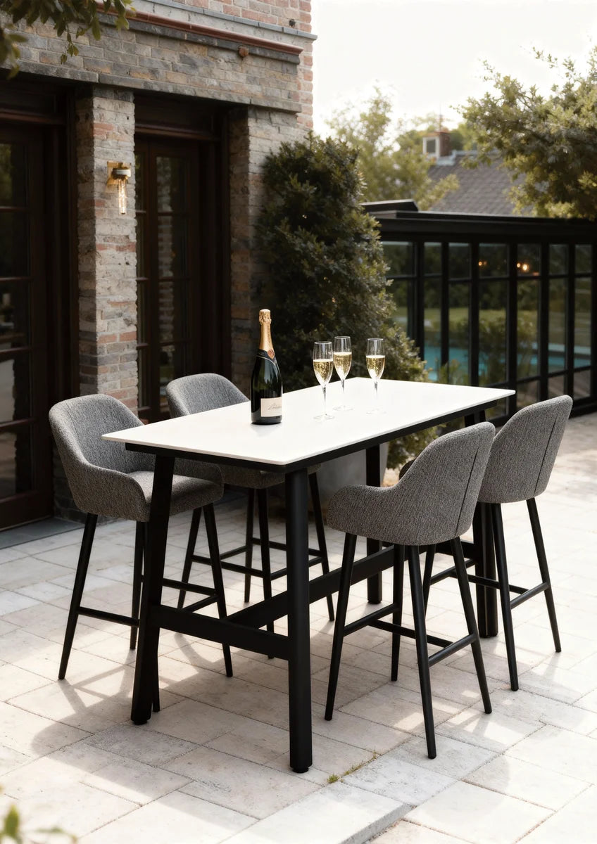 Table de bar barths Belfort 160 x 80 cm - anthracite