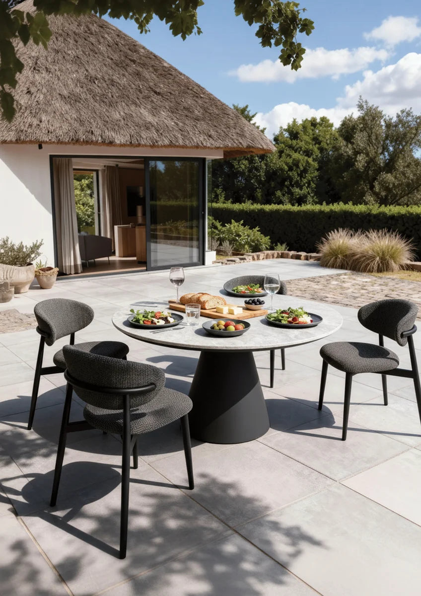 barths Cuba - Table de salle à manger ronde Ø 140 cm - anthracite