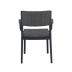 Chaise empilable FEROS Rocco avec accoudoirs - Noir