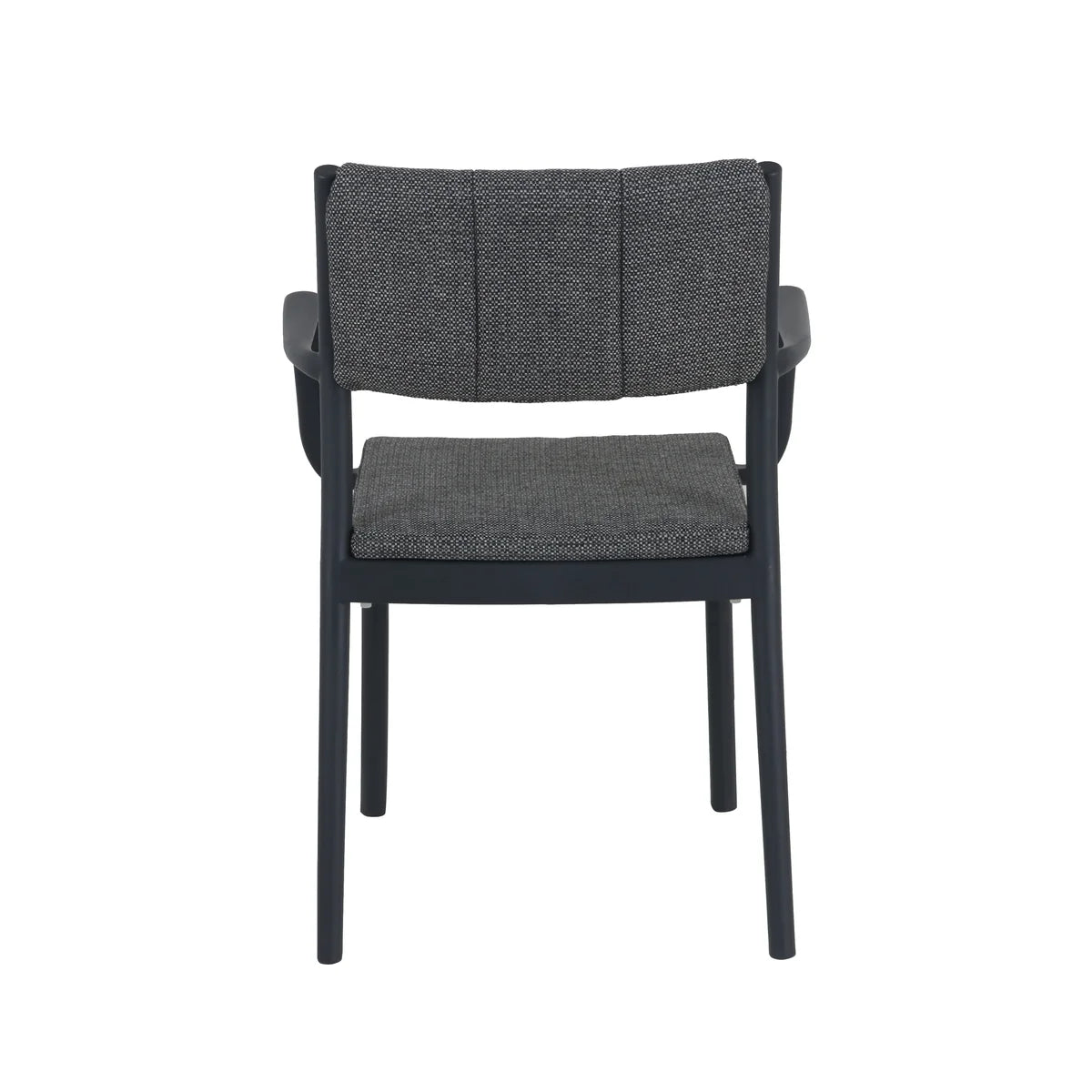 Chaise empilable FEROS Rocco avec accoudoirs - Noir