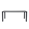 Table de repas rectangulaire barths Belfort 140 x 90 cm - anthracite