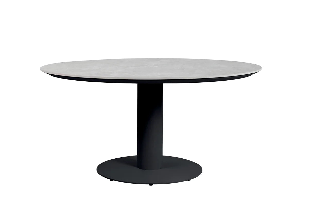 barths Porto - Table repas d’extérieur ronde Ø 130 cm - anthracite