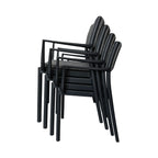 Chaise empilable FEROS Rocco avec accoudoirs - Sable