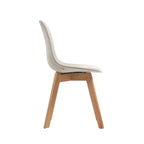 Chaise empilable rembourrée FEROS Keeve - bois / beige