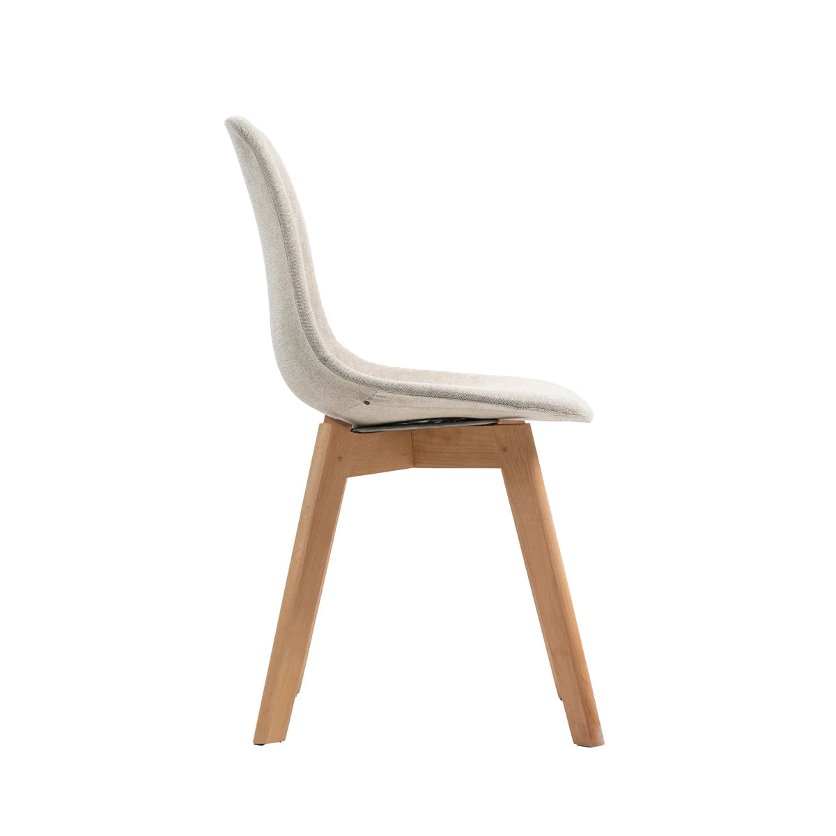 Chaise empilable rembourrée FEROS Keeve - bois / beige