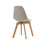 Chaise empilable rembourrée FEROS Keeve - bois / beige