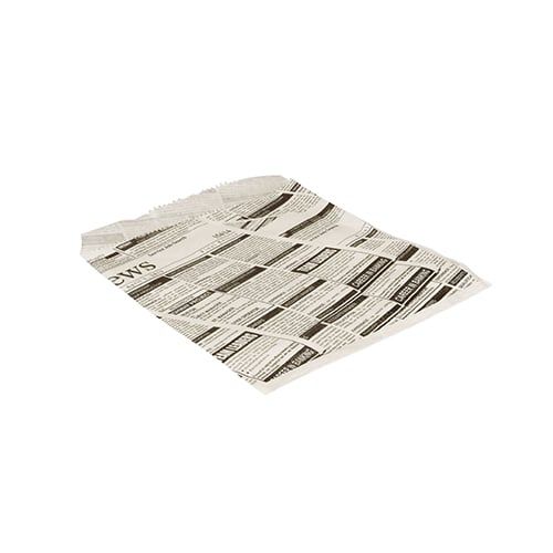 1000 sachets pour hamburgers Papstar, en papier parchemin artificiel, 16 cm x 18 cm, "Style Papier journal", sulfurisé