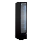 Armoire à boissons GKS-160 Slim, 160 litres de volume de refroidissement, éclairage intérieur, noire