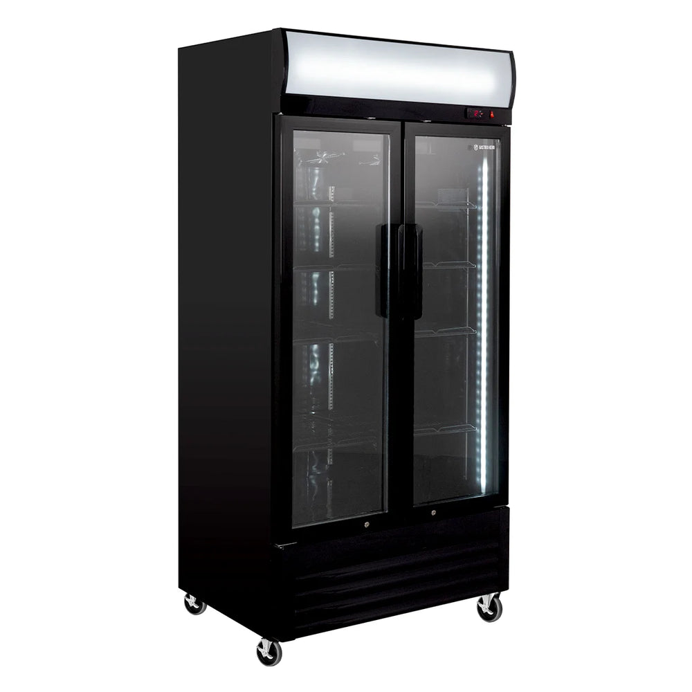 Armoire à boissons ECO 630 avec fronton lumineux et portes battantes