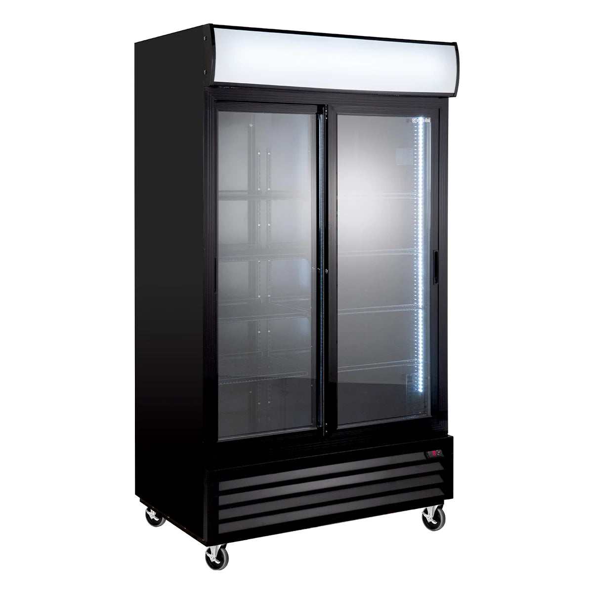 Armoire à boissons ECO 1000 avec portes coulissantes et fronton lumineux