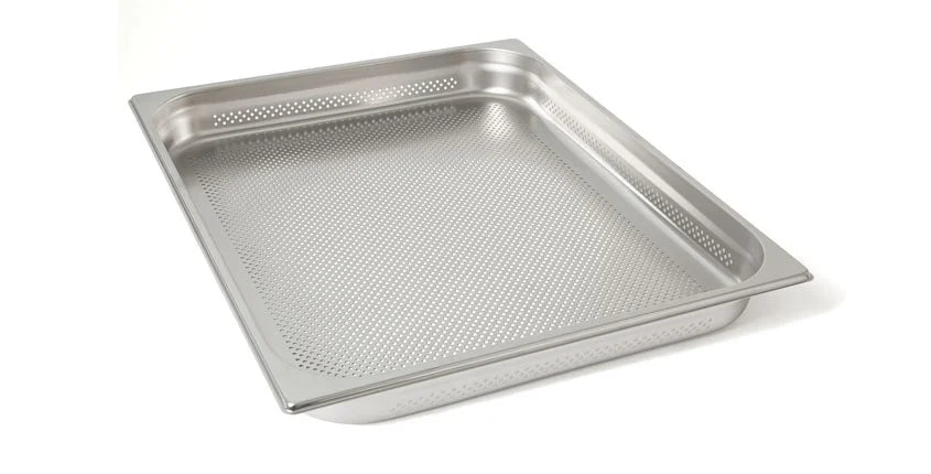 Bac GN Rieber en acier inoxydable GN 2/1 perforé - 65 mm, capacité : 17 litres, Mod. 21 064