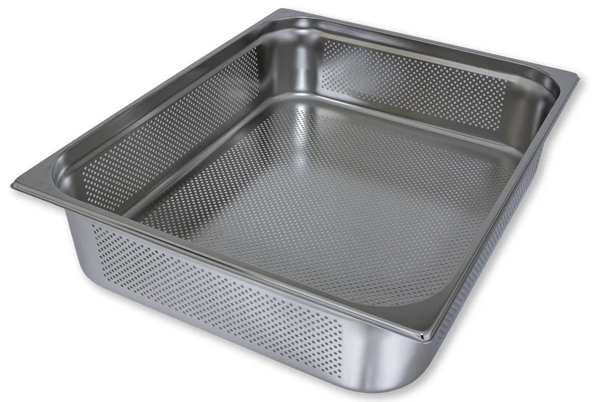 Bac GN Rieber en acier inoxydable GN 2/1 perforé - 150 mm, capacité : 41 litres, Mod. 21 154