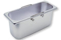 Bac GN Rieber en acier inoxydable GN 2/8 avec poignées encastrables - 150 mm, capacité : 3,9 litres, Mod. 28 150 F