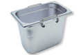 Bac GN Rieber en acier inoxydable GN 1/4 avec poignées encastrables - 200 mm, capacité : 5 litres, Mod. 14 200 F