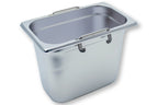 Bac GN Rieber en acier inoxydable GN 1/4 avec poignées encastrables - 200 mm, capacité : 5 litres, Mod. 14 200 F
