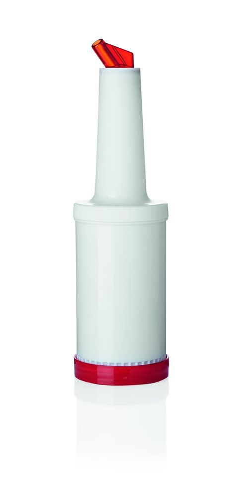 Bouteille de stockage et de dosage Pour-Master - rouge