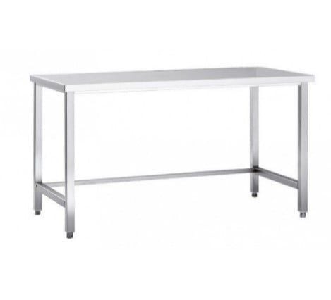 Table de travail en inox Eco 18x6 sans étagère basse
