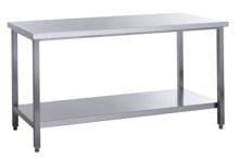Table de travail ECO en inox avec étagère basse 15 x 6