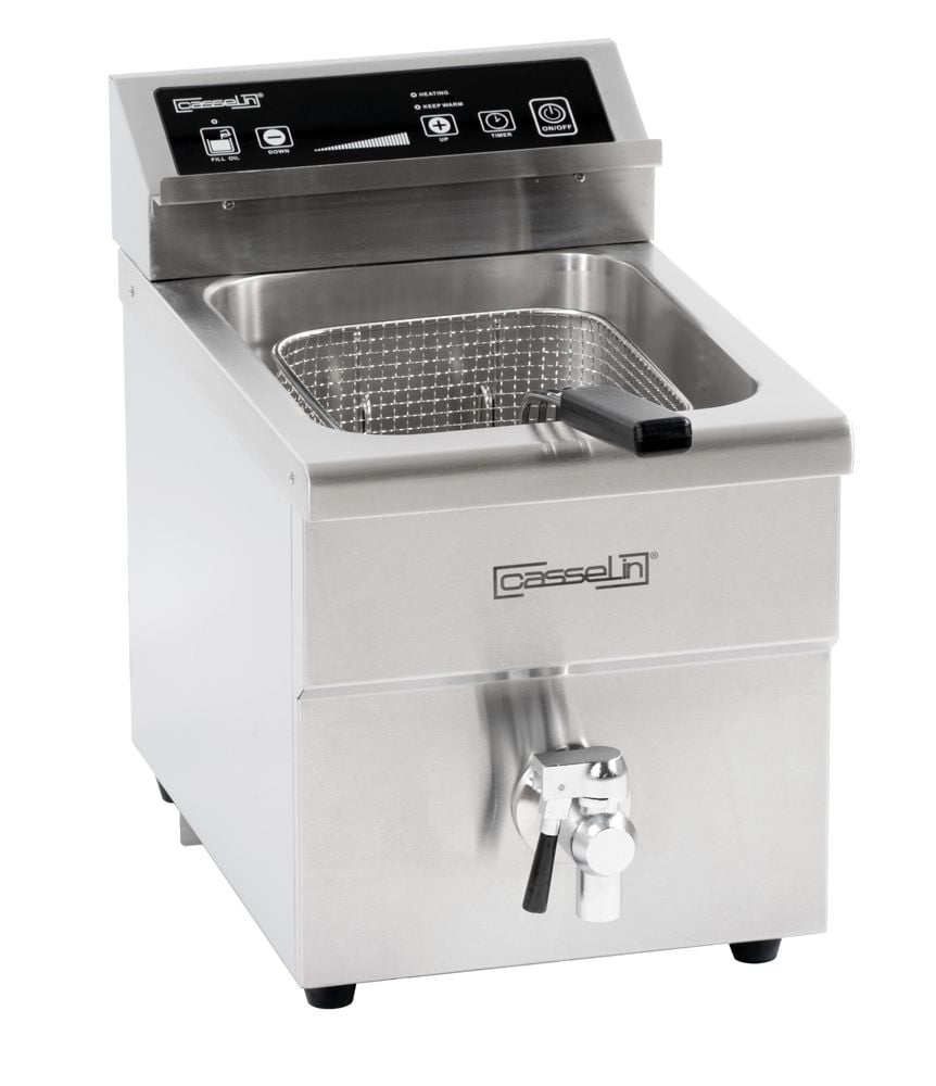 Casselin Friteuse à induction avec vanne de vidange 8 litres