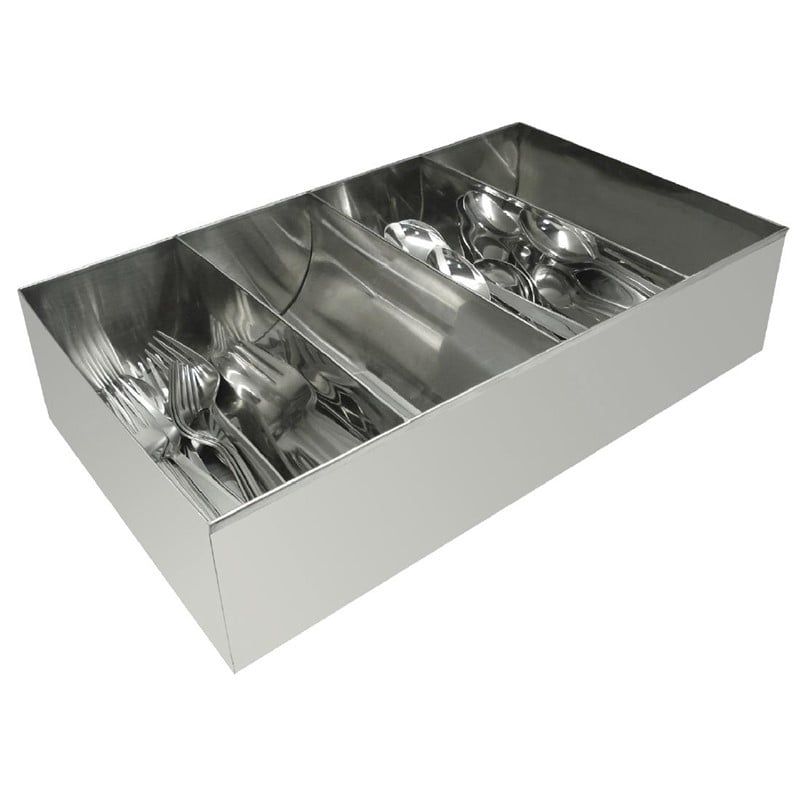 Panier à couverts Olympia, acier inoxydable, 4 compartiments