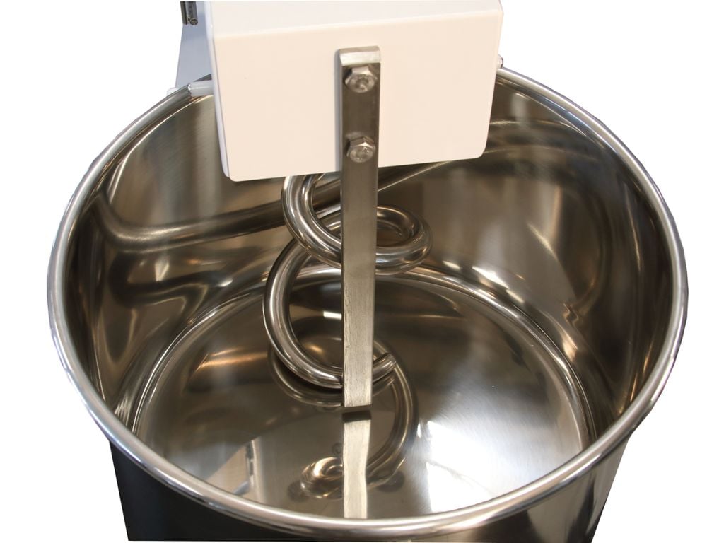 Pétrin à spirale PROFI 53 litres 230V avec roulettes - tête fixe