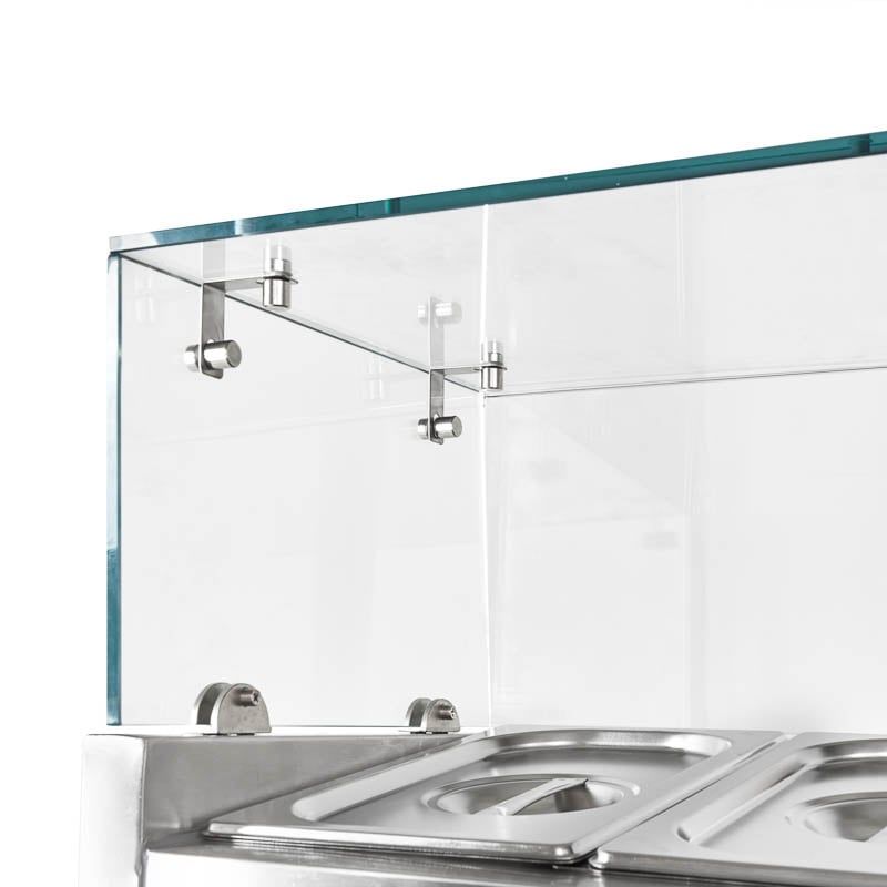 Table pizzaïolo ECO 2/7 avec présentoir réfrigéré 10 x GN 1/4
