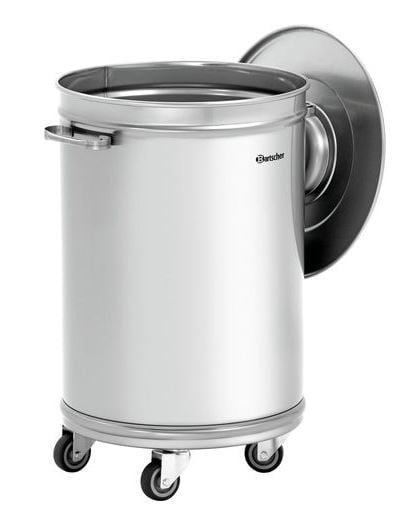 Poubelle 56L avec 4 roulettes pivotantes