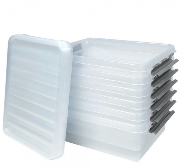 Récipient transparent avec couvercle, 400 x 400 mm - 260 mm