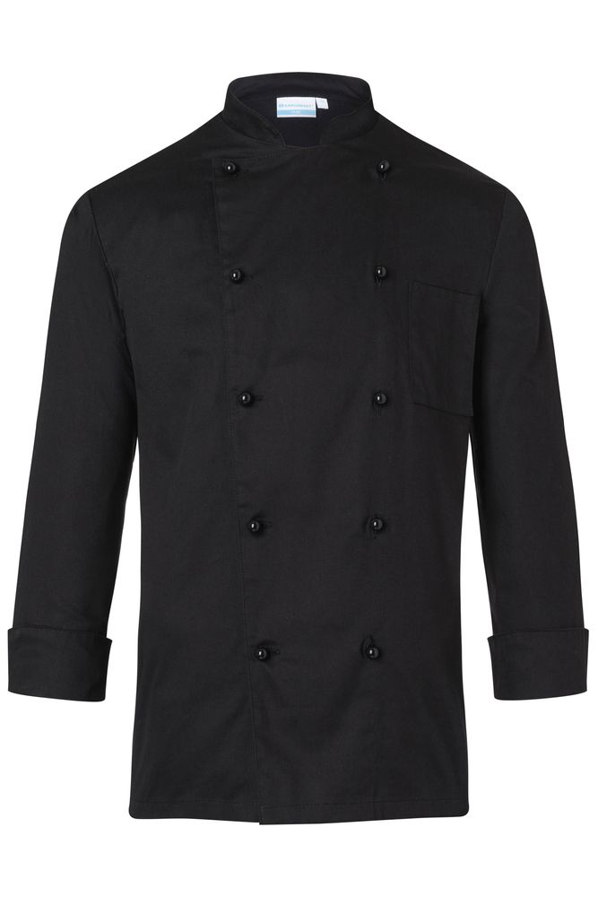 Veste de cuisine pour homme, basique, noire, taille : 3XL