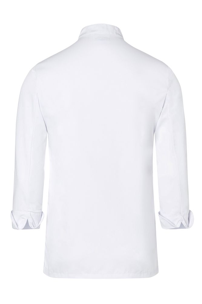 Veste de cuisine pour hommes Basic, boutons à boules, blanc, taille : L
