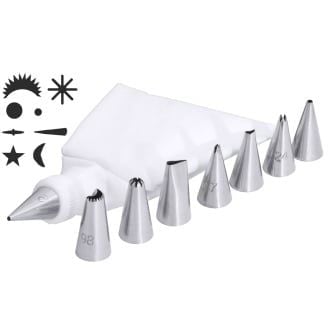 Kit de douilles décoratives, 8 mini-douilles sans soudure - 8 pièces