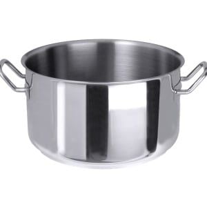 Faitout plat série 2000 avec poignées en acier inoxydable ; diamètre 28 cm ; 15 l
