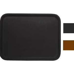Plateau stratifié antidérapant 61x43x1,6 cm, noir