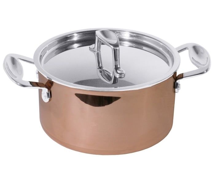 Faitout en cuivre, 20 cm, matériau multicouche