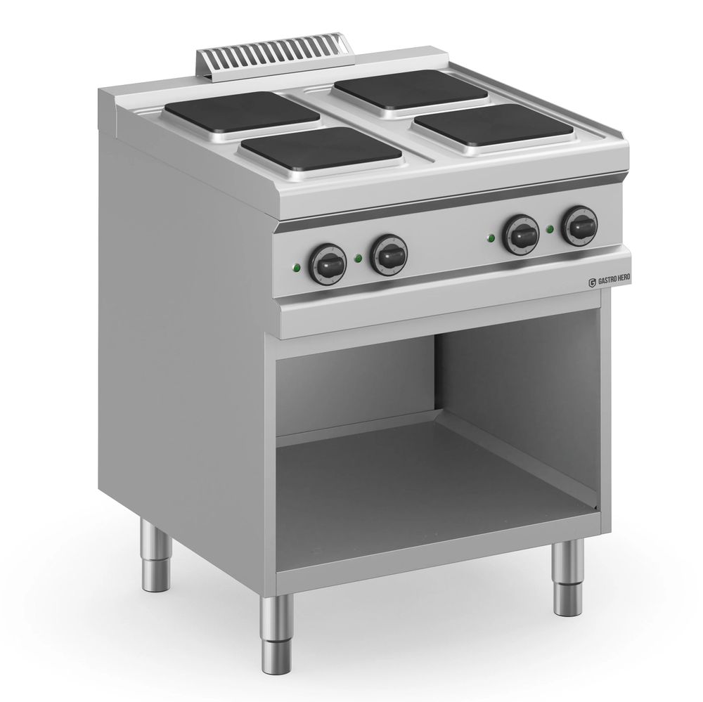 Fourneau électrique série 77 – 70/70, plaques de cuisson carrées