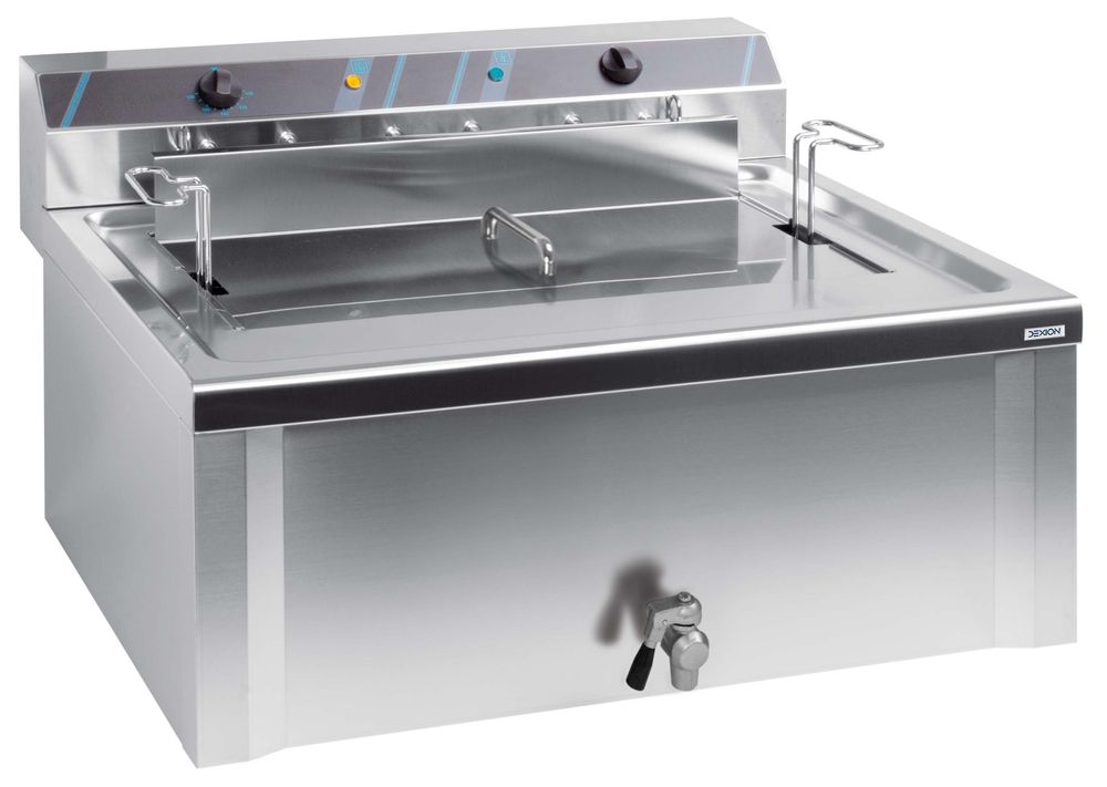 Friteuse électrique pour pâtisseries Profi 37 l avec robinet de purge, 400 V