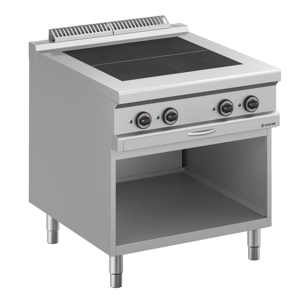 Fourneau électrique série 98 - 80/90, plaques de cuisson carrées abaissées