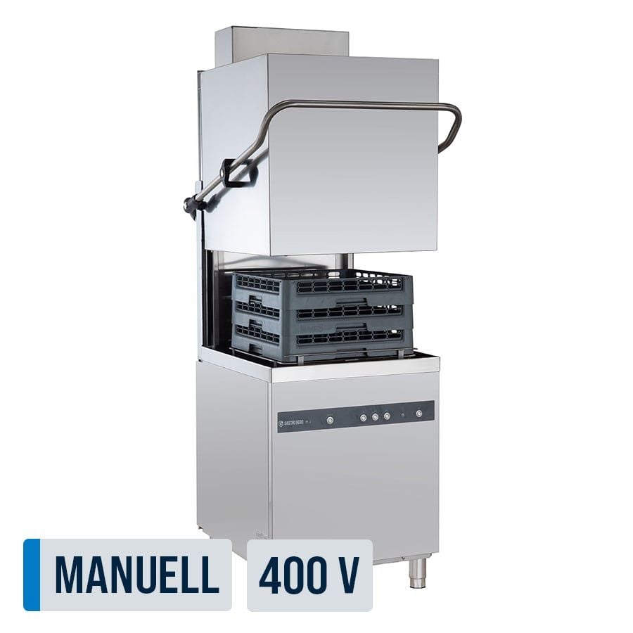 Lave-vaisselle à capot ECOLINE 54SL 400 V avec pompe à lessive et récupération de chaleur