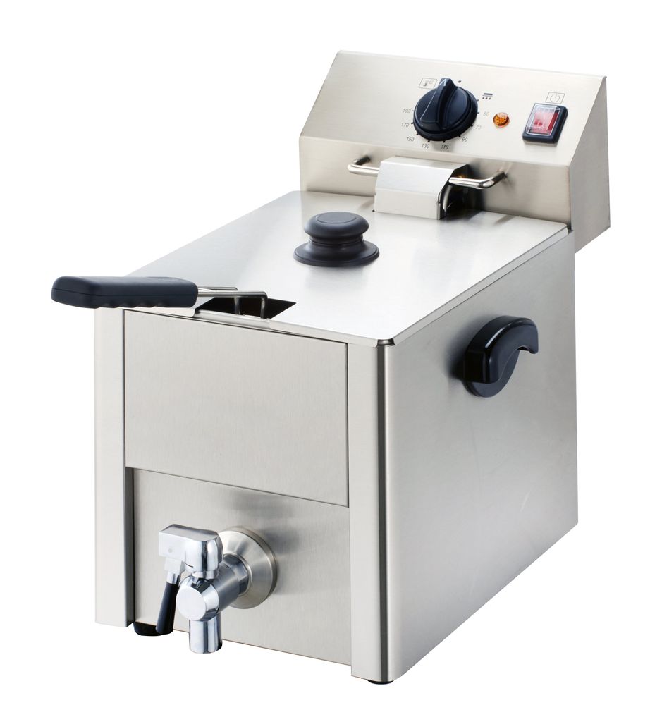 Friteuse électrique ECO 10 litres avec robinet de purge