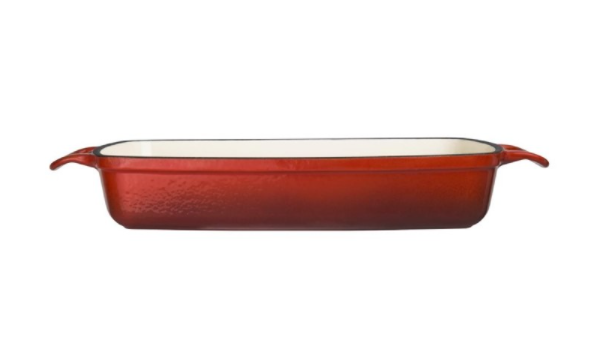 Plat en fonte rectangulaire Vogue rouge 2,8L