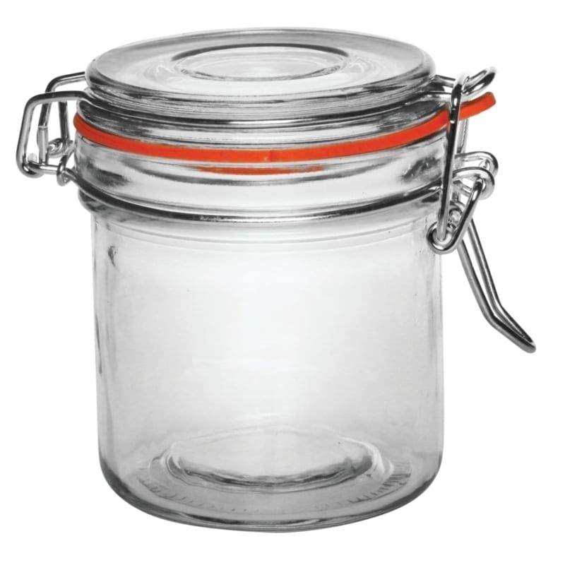 Bocal de conservation avec clip de verrouillage - volume 350ml - 6 pièces