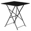 Table en acier Bolero carrée noir, pliable