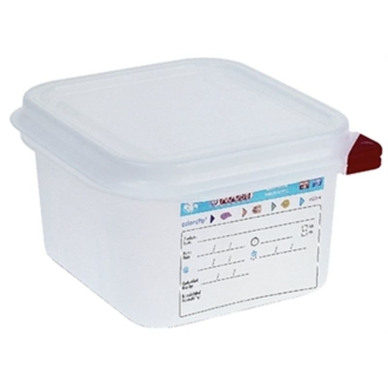 Araven Récipients pour aliments avec code couleur 1/6 GN, 6,5 cm
