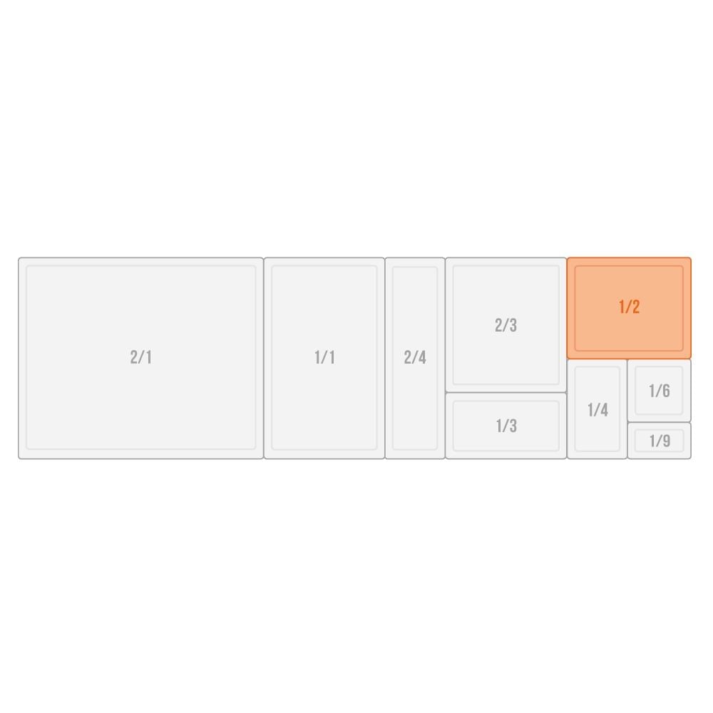Bac gastronorme "BASIC" GN 1/2 - profondeur 150 mm