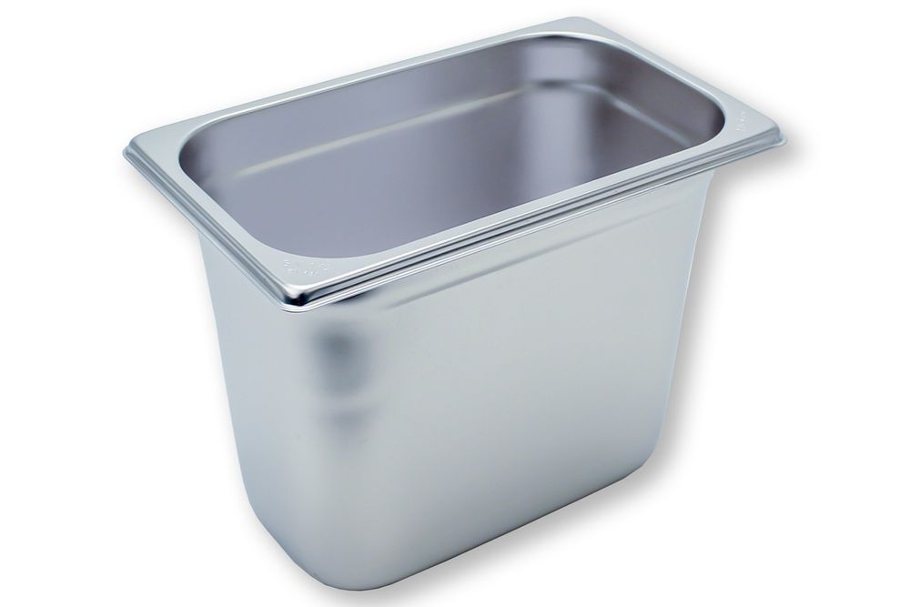 Récipient GN 1/4 Rieber en acier inoxydable - 200 mm, contenance : 5 l, mod. 14 200
