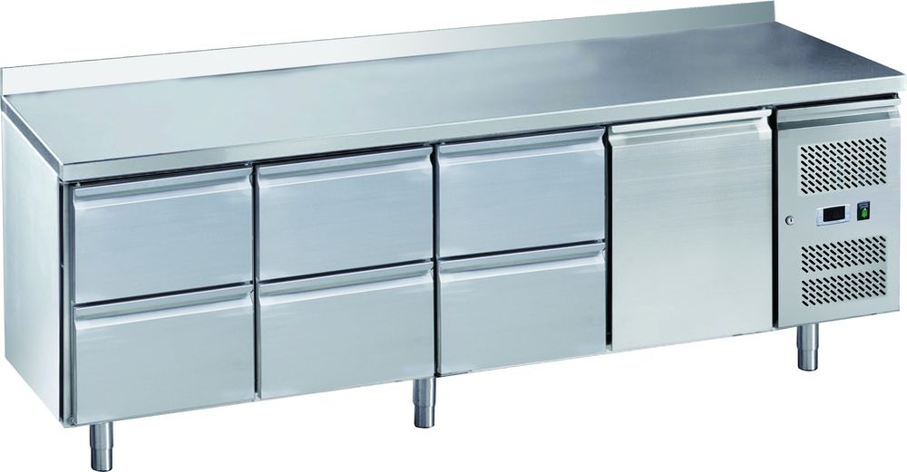 Table réfrigérée ECO 1/6 avec dosseret - GN 1/1