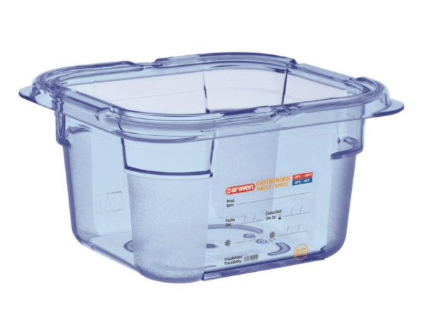 Boîte hermétique bleue en ABS sans BPA Araven GN1/6 100mm