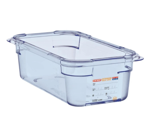 Boîte hermétique bleue en ABS sans BPA Araven GN1/3 100mm